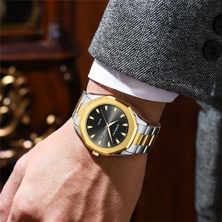 CRRJU Luminous Hands Water Resistant Stainless Steel Men's Watch