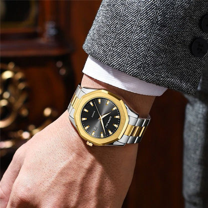 CRRJU Luminous Hands Water Resistant Stainless Steel Men's Watch