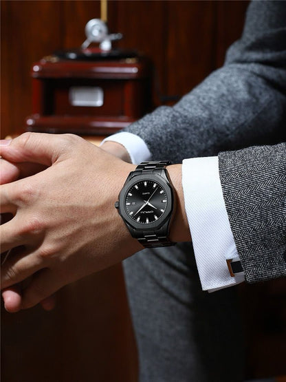 CRRJU Luminous Hands Water Resistant Stainless Steel Men's Watch