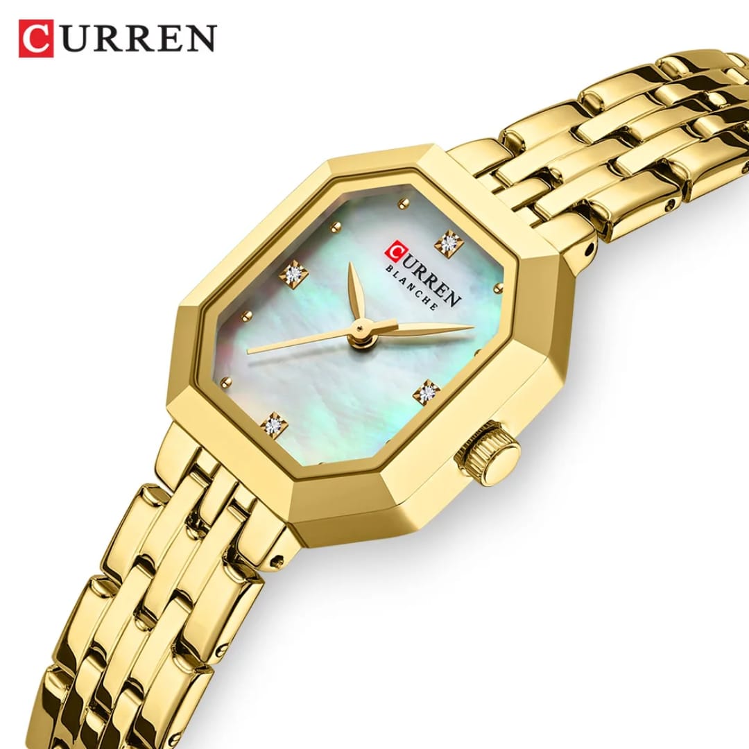 CURREN 9108 Stainless Steel Water Resistant Ladies Watch - Gold Blue