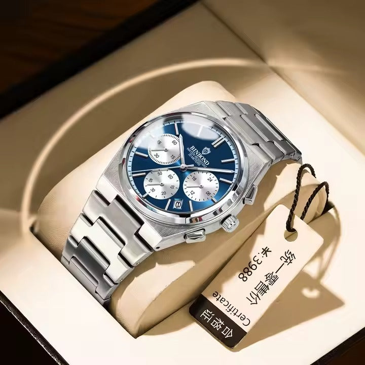 BINBOND Chronograph Waterproof Quartz Movement Men's Watch