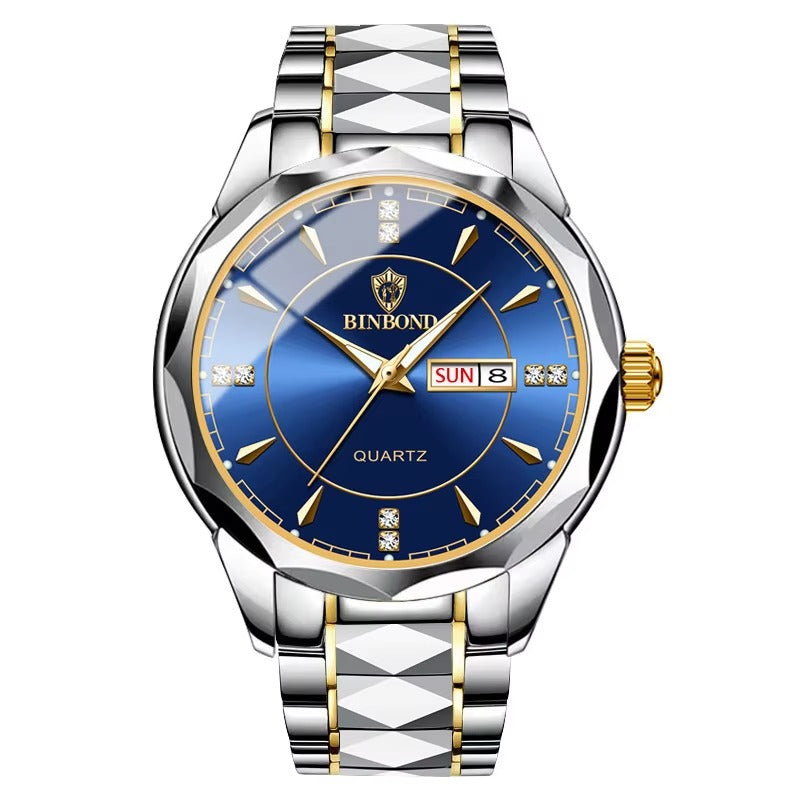 Day and Date Water Resistant Stainless Couple Watches