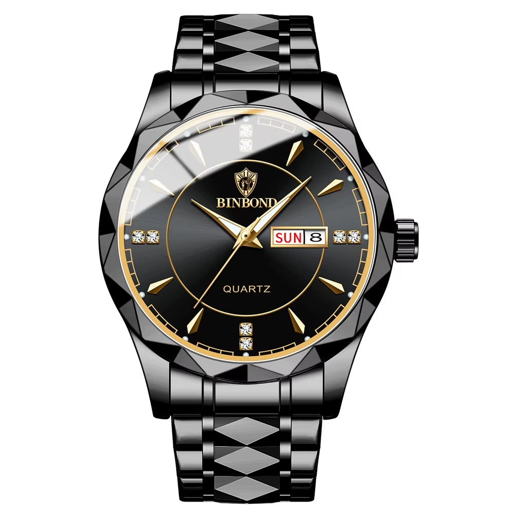 Day and Date Water Resistant Stainless Couple Watches