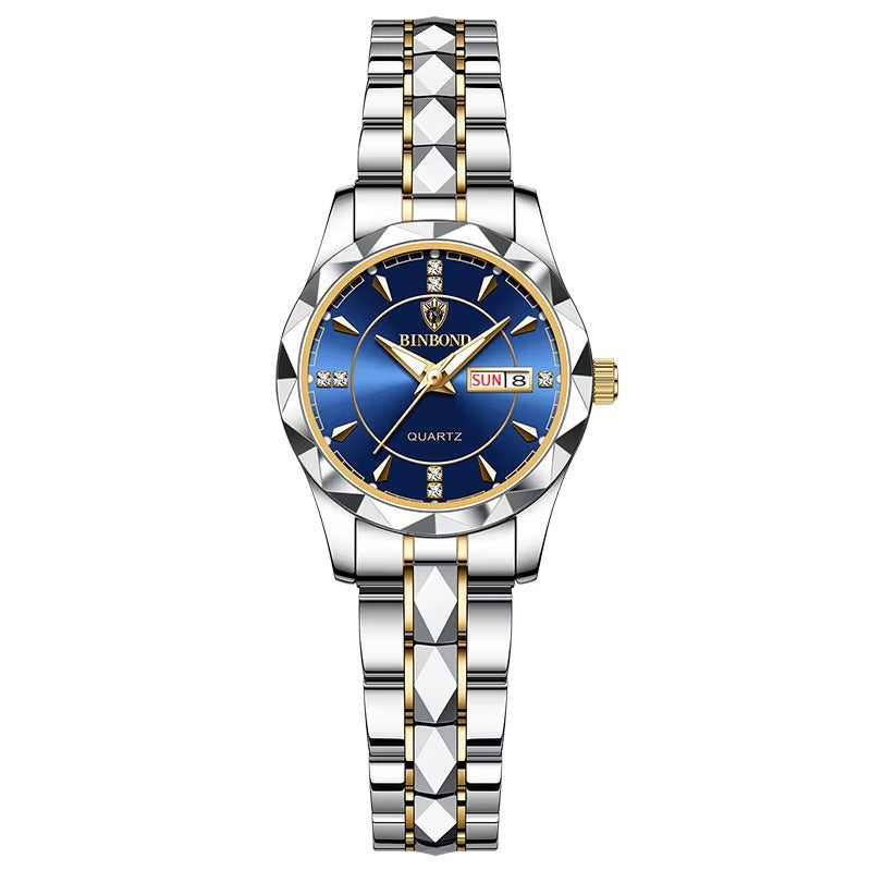 Day and Date Water Resistant Stainless Couple Watches